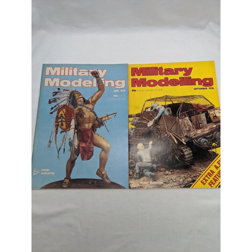 Lot Of (2) 1978 Military Modelling Hobby Magazines June September